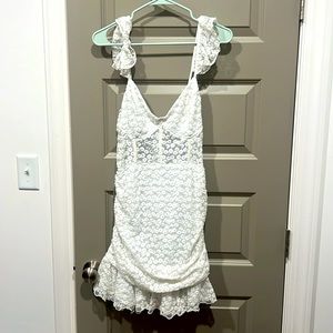 Selfie Leslie white mini dress